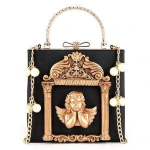 Elegant Black and Gold Angel Bag